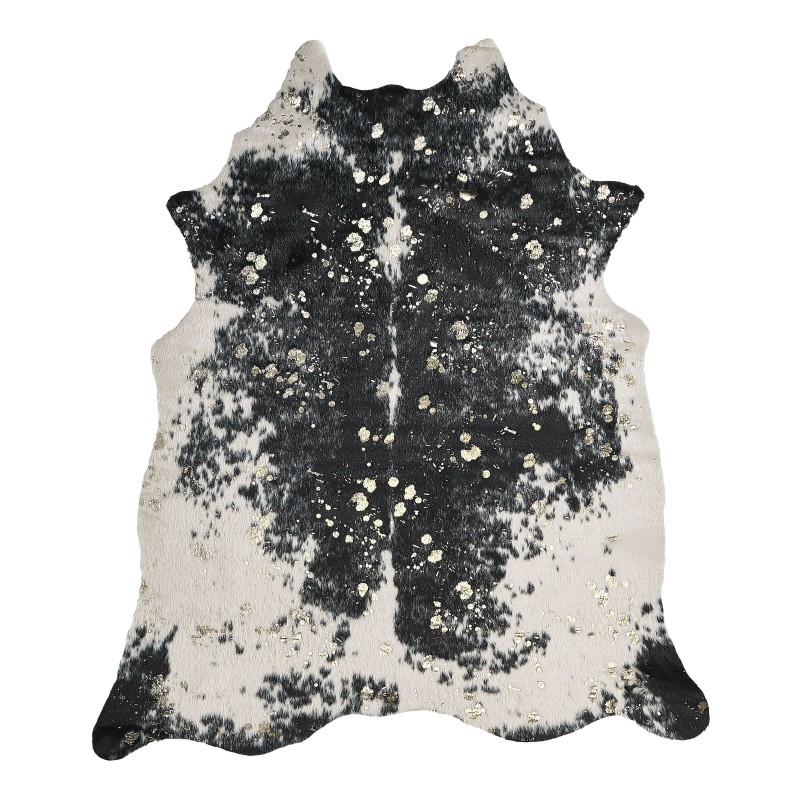 Dywan ekoskóra w łaty 130 x 170 cm czarno-biały BOGONG