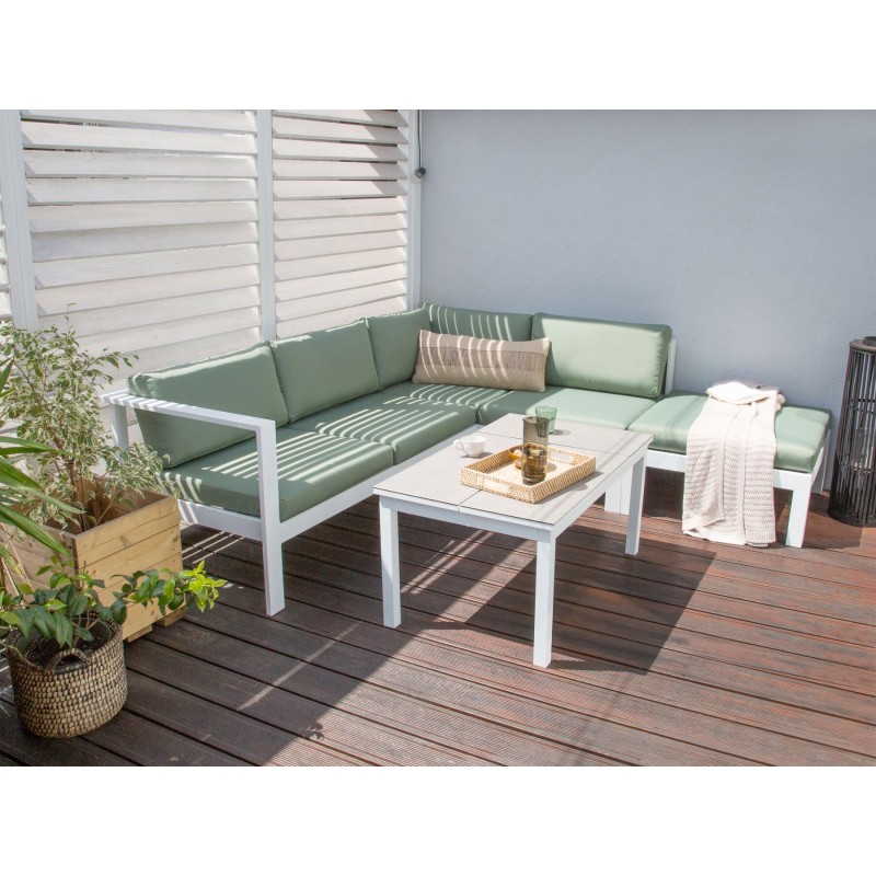 Komplet poszewek na poduchy ogrodowe MESSINA Zielony