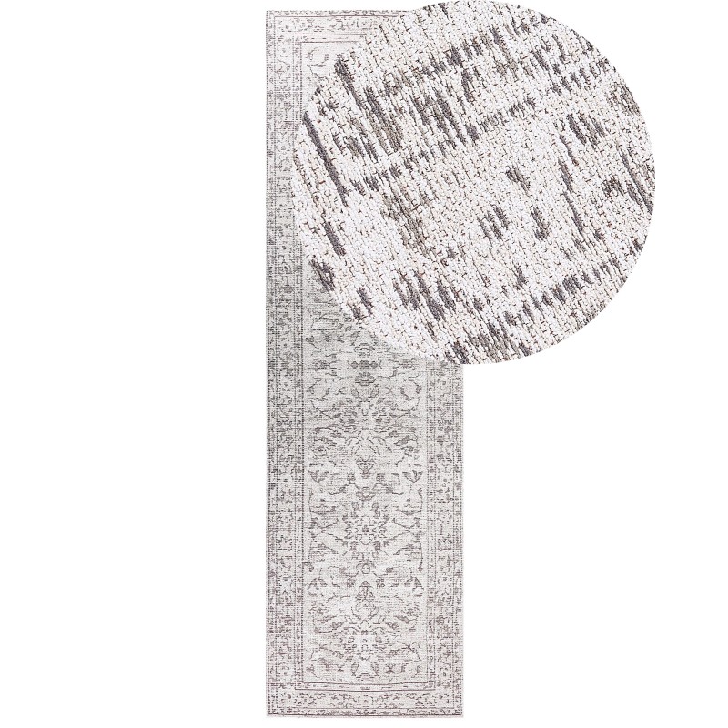 Dywan bawełniany 80 x 300 cm beżowy SELLIK