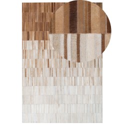 Dywan skórzany 140 x 200 cm beżowy YAGDA