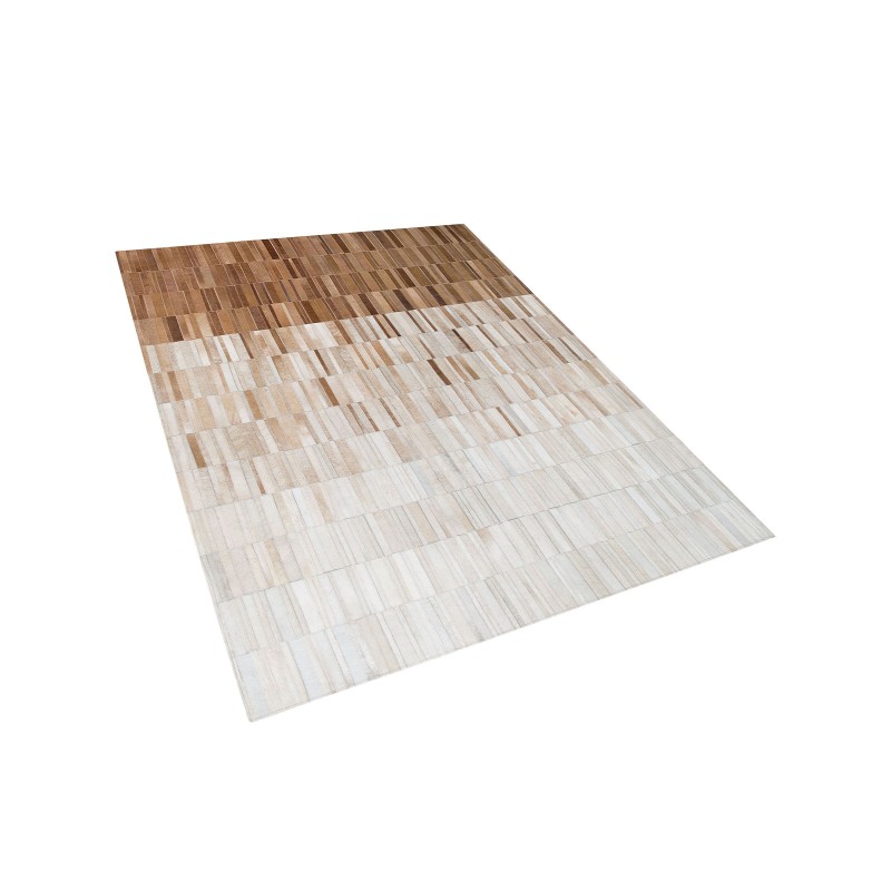 Dywan skórzany 140 x 200 cm beżowy YAGDA