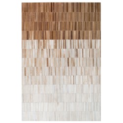 Dywan skórzany 140 x 200 cm beżowy YAGDA