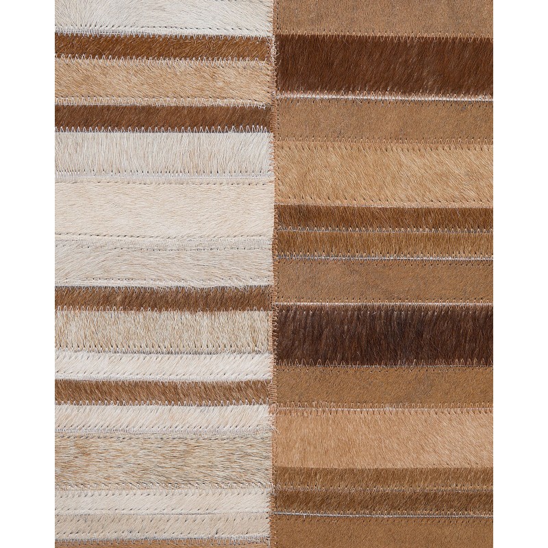 Dywan skórzany 140 x 200 cm beżowy YAGDA