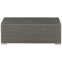 Zestaw ogrodowy ze stolikiem dla 8 osób MAESTRO Modułowy Technorattan Beżowoszary