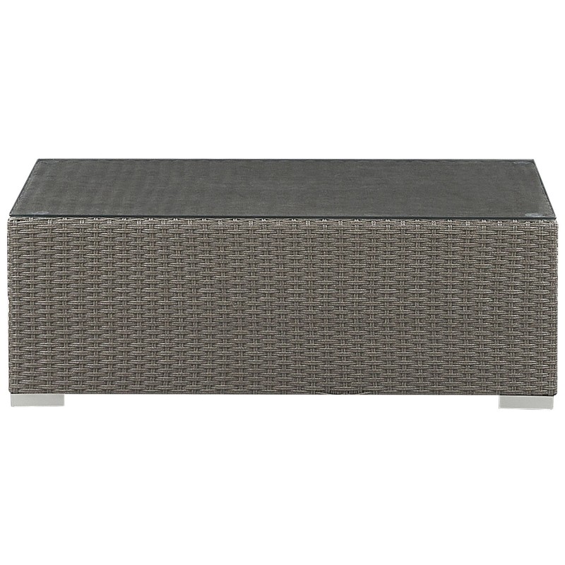 Zestaw ogrodowy ze stolikiem dla 8 osób MAESTRO Modułowy Technorattan Beżowoszary