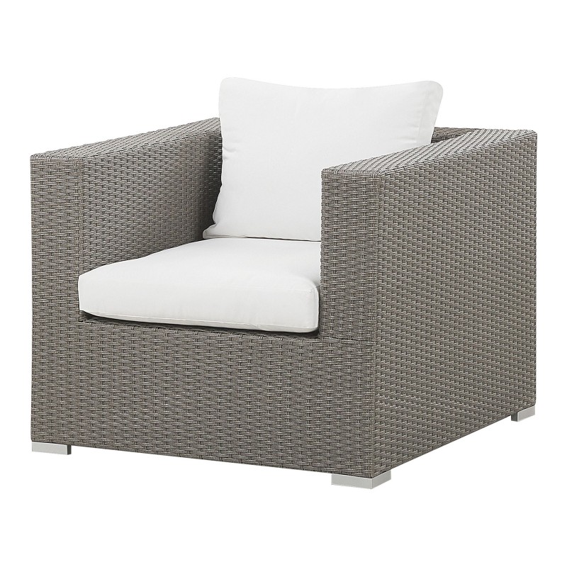 Zestaw ogrodowy ze stolikiem dla 8 osób MAESTRO Modułowy Technorattan Beżowoszary