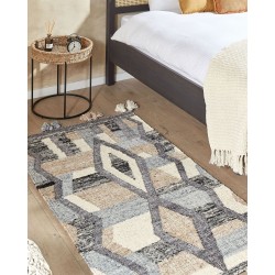 Dywan wełniany kilim 80 x 150 cm wielokolorowy AYGEZARD