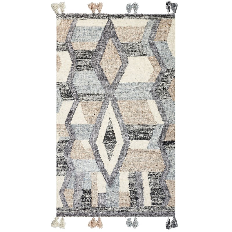 Dywan wełniany kilim 80 x 150 cm wielokolorowy AYGEZARD