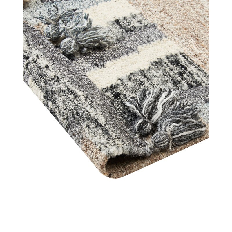 Dywan wełniany kilim 80 x 150 cm wielokolorowy AYGEZARD