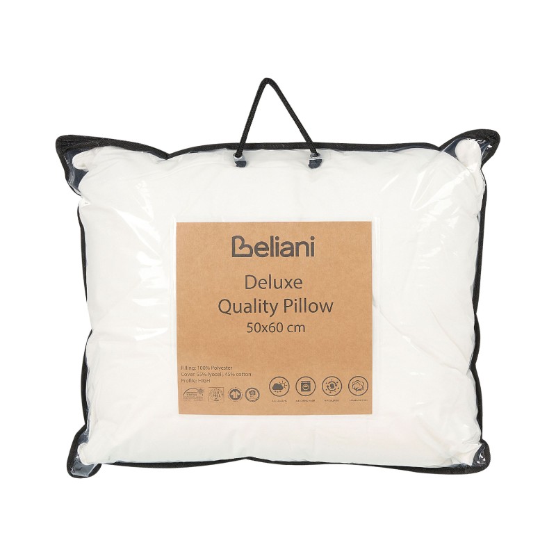 Zestaw 2 poduszek TRIGLAV Wysoka Poliester 50 x 60 cm Biały