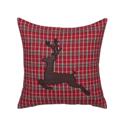 Zestaw 2 poduszek dekoracyjnych COMET 45 x 45 cm Bordowy Wzór świąteczny