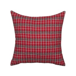 Zestaw 2 poduszek dekoracyjnych COMET 45 x 45 cm Bordowy Wzór świąteczny