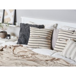 Zestaw 2 poduszek dekoracyjnych CYNARA Bawełna 43 x 43 cm Beżowy W paski