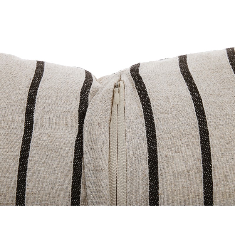 Zestaw 2 poduszek dekoracyjnych CYNARA Bawełna 43 x 43 cm Beżowy W paski