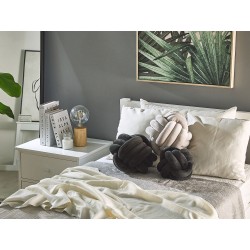 Poduszka dekoracyjna MALNI Welur 30 x 30 cm Czarny Jednolity