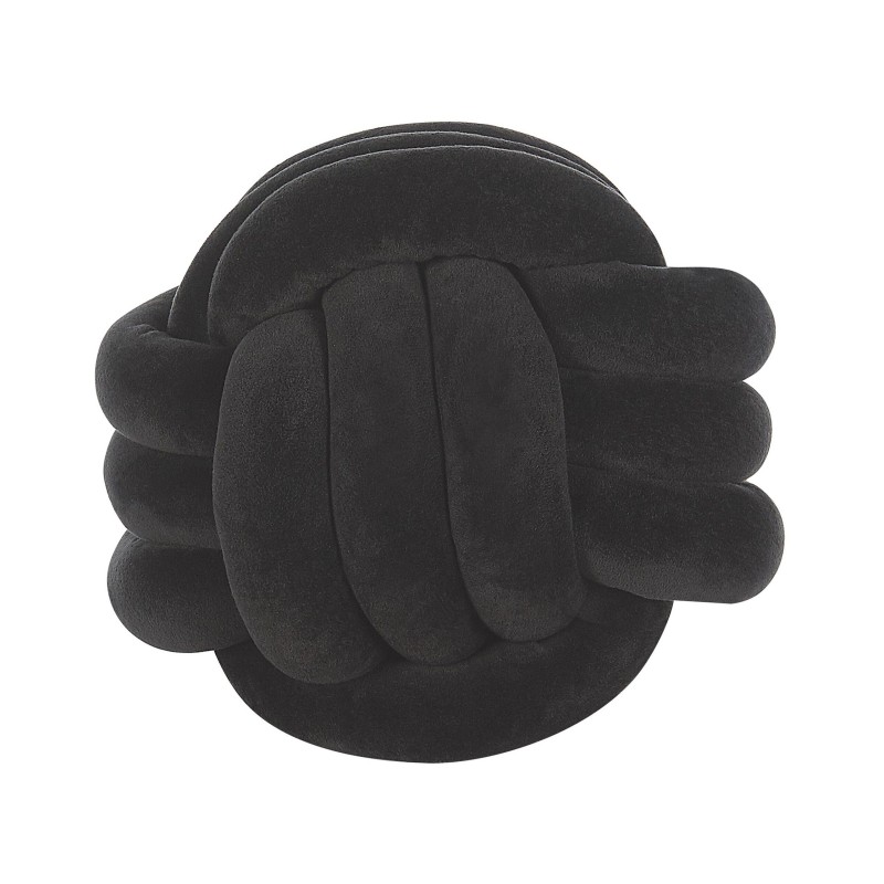 Poduszka dekoracyjna MALNI Welur 30 x 30 cm Czarny Jednolity