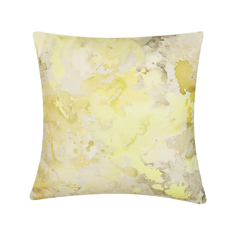 Zestaw 2 poduszek dekoracyjnych PACHIRA Bawełna 45 x 45 cm Żółty Wzór abstrakcyjny