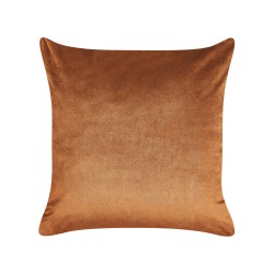 Zestaw 2 poduszek dekoracyjnych SUNFLOWER Welur 45 x 45 cm Pomarańczowy Wzór roślinny