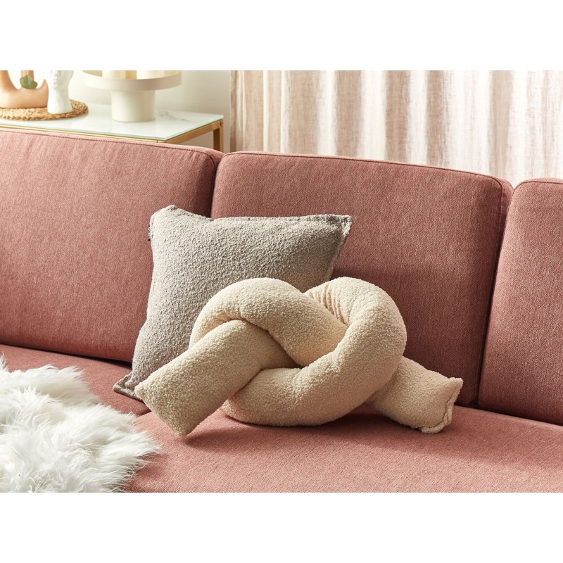 Poduszka dekoracyjna GLADIOLUS Boucle 172 x 14 cm Beżowy Jednolity