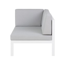 Narożnik ogrodowy ze stolikiem dla 6 osób CASTELLA Lewostronny Metal Szary