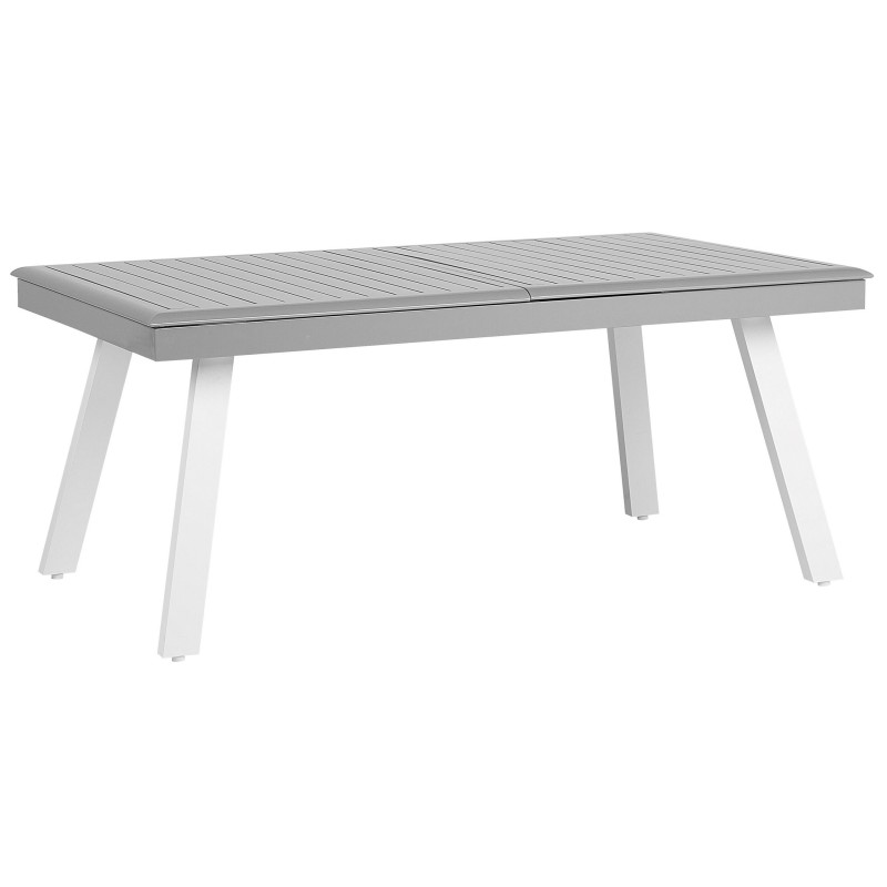 Stół ogrodowy rozkładany PERETA 175/255 cm 100 cm Metal Jasnoszary