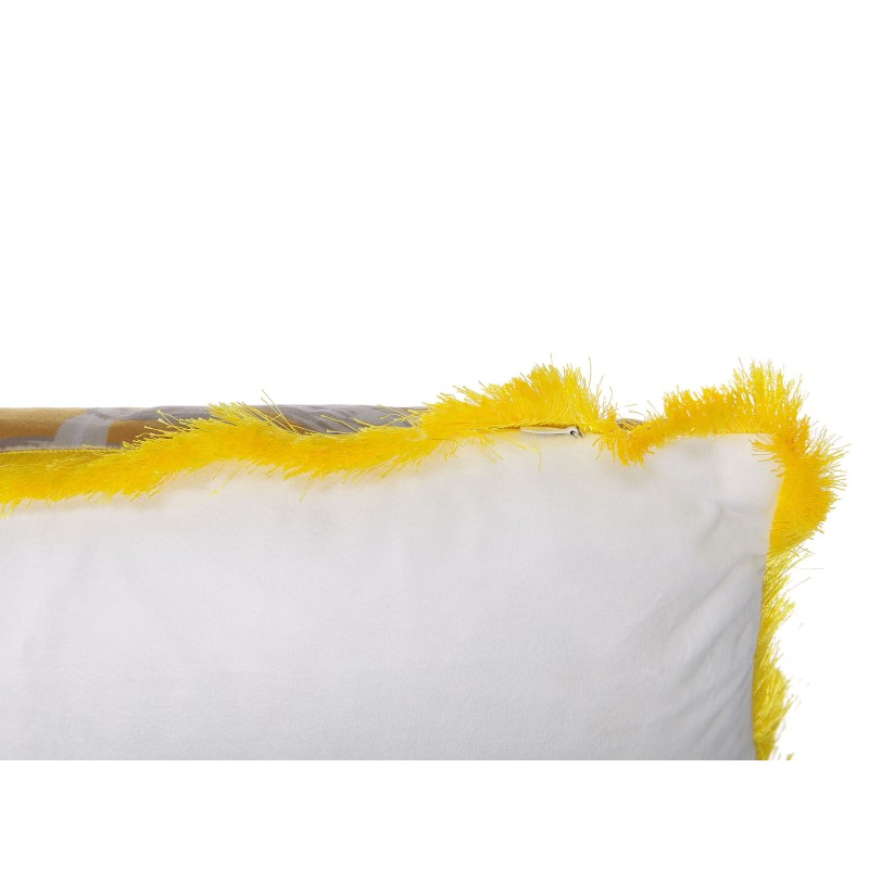 Zestaw 2 poduszek dekoracyjnych MANJU Welur 45 x 45 cm Żółty Wzór zwierzęcy