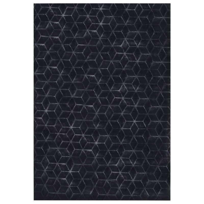 Dywan sztuczne futro królika 160 x 230 cm czarny THATTA