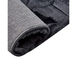 Dywan sztuczne futro królika 160 x 230 cm czarny THATTA