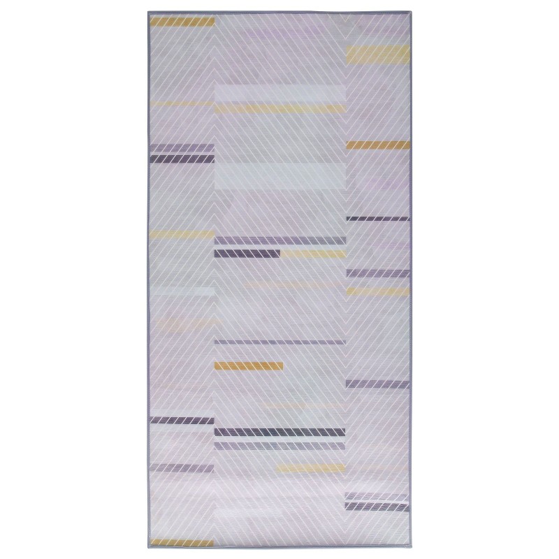 Dywan 80 x 150 cm szaro-żółty ERGENLI