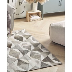 Dywan skórzany 140 x 200 cm szary ALAKA