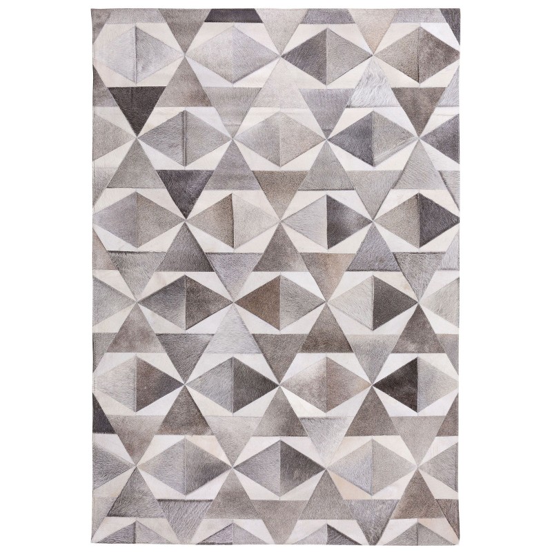 Dywan skórzany 140 x 200 cm szary ALAKA