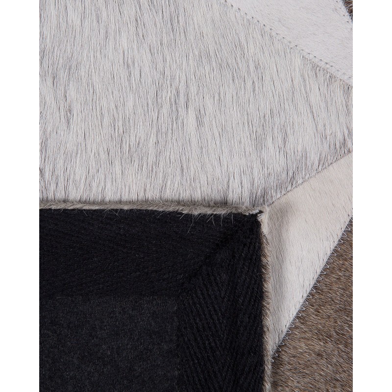 Dywan skórzany 140 x 200 cm szary ALAKA