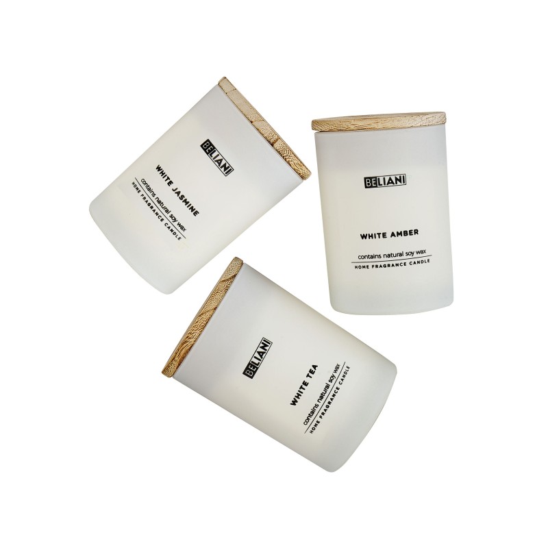 Zestaw 3 świeczek zapachowych SIMPLICITY Wosk sojowy Świeże nuty Nuty kwiatowe