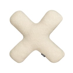 Zestaw 2 poduszek dekoracyjnych HESPERIS Boucle Beżowy Jednolity