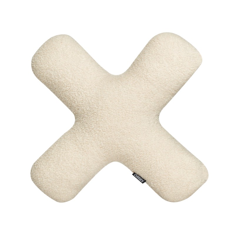 Zestaw 2 poduszek dekoracyjnych HESPERIS Boucle Beżowy Jednolity