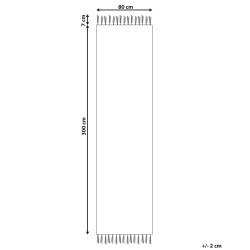 Dywan bawełniany kilim 80 x 300 cm wielokolorowy GARNI