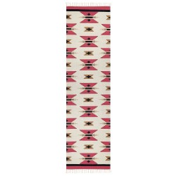 Dywan bawełniany kilim 80 x 300 cm wielokolorowy GARNI