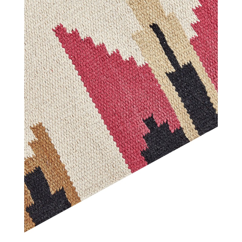 Dywan bawełniany kilim 80 x 300 cm wielokolorowy GARNI