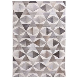 Dywan skórzany 160 x 230 cm szary ALAKA