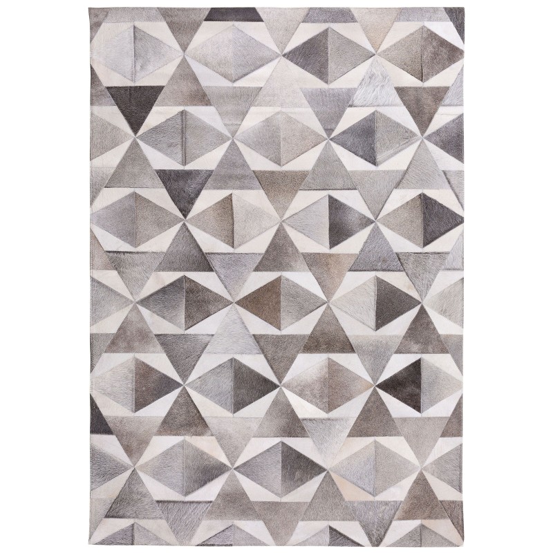 Dywan skórzany 160 x 230 cm szary ALAKA