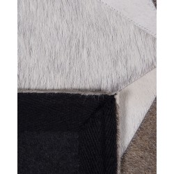 Dywan skórzany 160 x 230 cm szary ALAKA