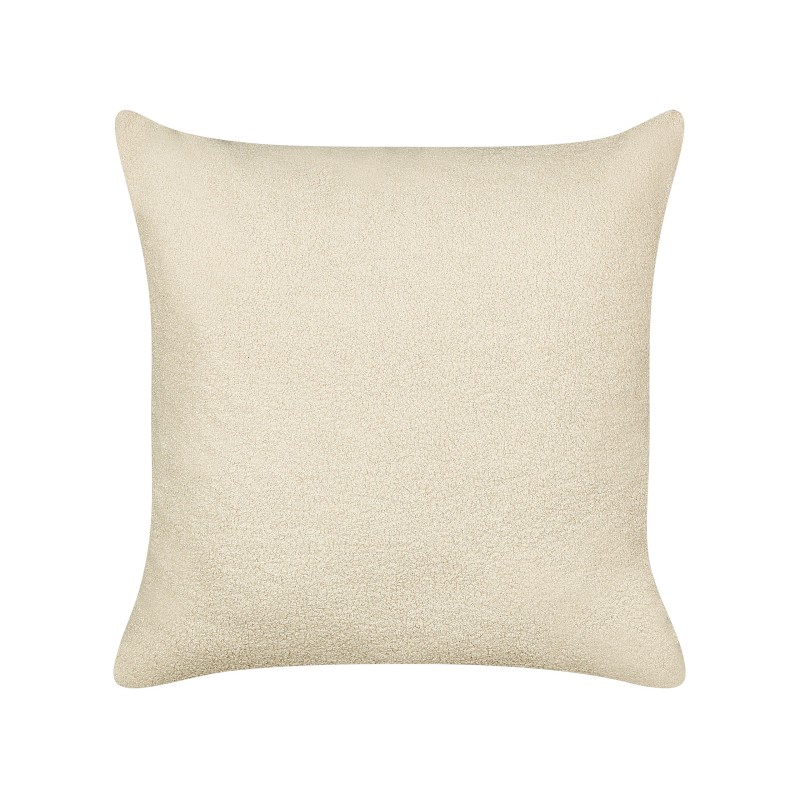 Zestaw 2 poduszek dekoracyjnych LEUZEA Boucle 60 x 60 cm Beżowy Jednolity