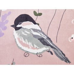 Zestaw 2 poduszek dekoracyjnych CYCLAMEN Welur 45 x 45 cm Pastelowy róż Wzór kwiatowy