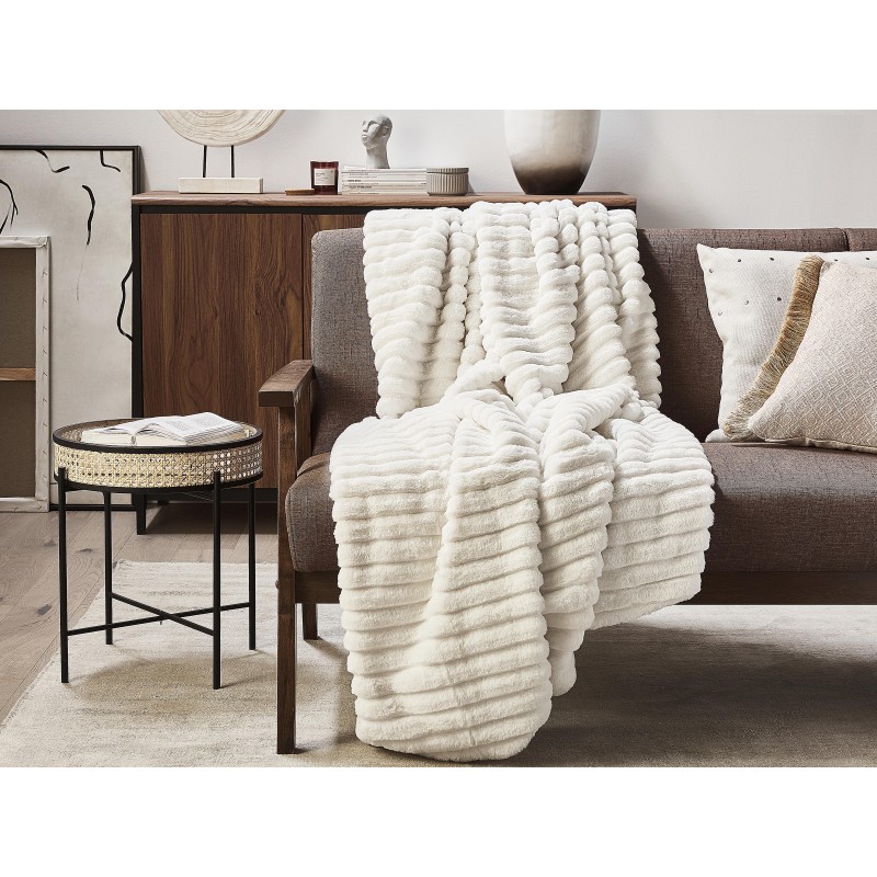 Koc ABTEH 150 x 200 cm Biały