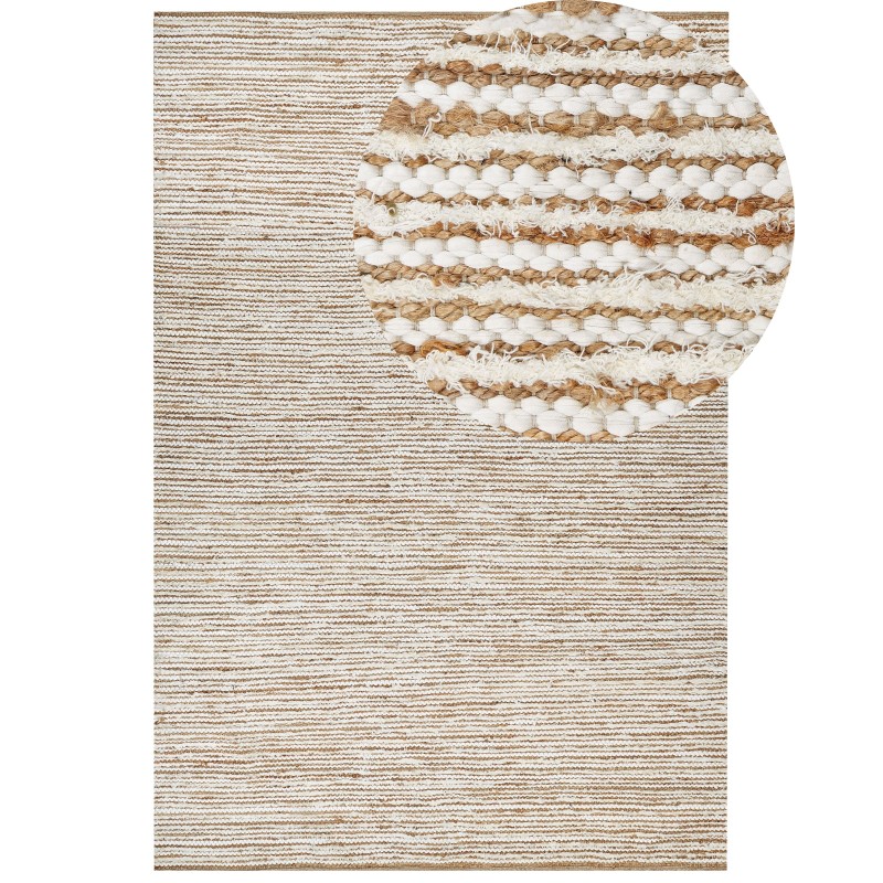 Dywan bawełniany 200 x 300 cm beżowo-biały BARKHAN