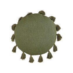 Zestaw 2 poduszek dekoracyjnych MADIA Bawełna 45 x 45 cm Oliwkowy Jednolity