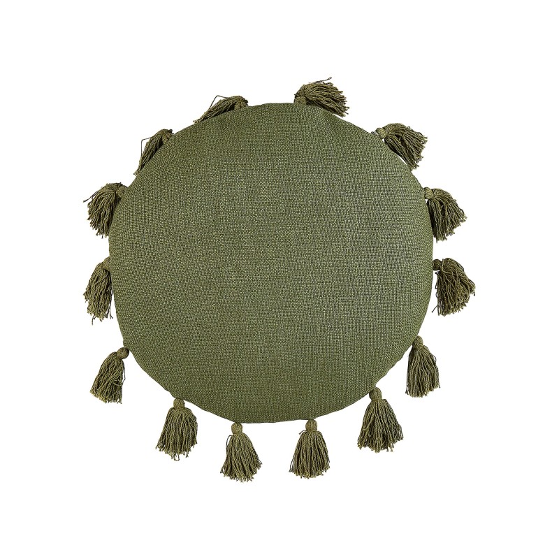 Zestaw 2 poduszek dekoracyjnych MADIA Bawełna 45 x 45 cm Oliwkowy Jednolity