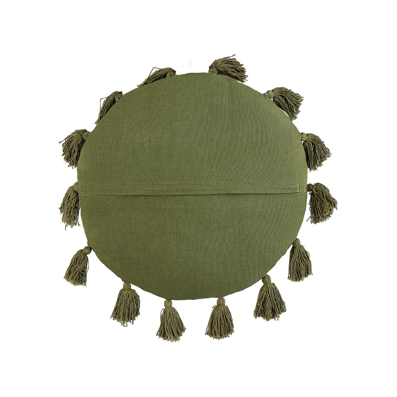 Zestaw 2 poduszek dekoracyjnych MADIA Bawełna 45 x 45 cm Oliwkowy Jednolity