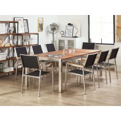 Stół ogrodowy GROSSETO 220 cm 100 cm Drewno eukaliptusowe Brązowy