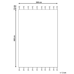 Dywan bawełniany 300 x 400 cm wielokolorowy ZEYNAK